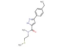 3-(4-ethylphenyl)-N-methyl-N-[2-(methylthio)ethyl]-1H-pyrazole-5-carboxamide