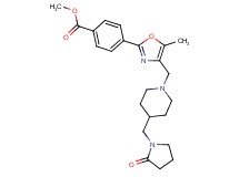 methyl 4-[5-methyl-4-({4-[(2-oxo-1-pyrrolidinyl)methyl]-1-piperidinyl}methyl)-1,3-oxazol-2-yl]benzoate