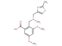3,5-dimethoxy-2-({methyl[(2-methyl-1,3-thiazol-4-yl)methyl]amino}methyl)benzoic acid