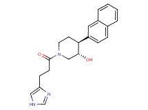 (3S*,4S*)-1-[3-(1H-imidazol-4-yl)propanoyl]-4-(2-naphthyl)piperidin-3-ol