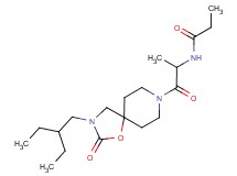 N-{2-[3-(2-ethylbutyl)-2-oxo-1-oxa-3,8-diazaspiro[4.5]dec-8-yl]-1-methyl-2-oxoethyl}propanamide