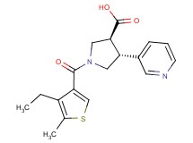 (3S*,4R*)-1-[(4-ethyl-5-methyl-3-thienyl)carbonyl]-4-pyridin-3-ylpyrrolidine-3-carboxylic acid