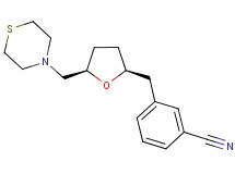 3-{[(2S*,5R*)-5-(thiomorpholin-4-ylmethyl)tetrahydrofuran-2-yl]methyl}benzonitrile