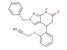 2-benzyl-4-[2-(prop-2-yn-1-yloxy)phenyl]-2,4,5,7-tetrahydro-6H-pyrazolo[3,4-b]pyridin-6-one