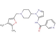 N-(1-{1-[(4,5-dimethyl-2-furyl)methyl]-4-piperidinyl}-1H-pyrazol-5-yl)nicotinamide