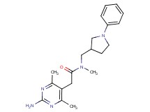 2-(2-amino-4,6-dimethyl-5-pyrimidinyl)-N-methyl-N-[(1-phenyl-3-pyrrolidinyl)methyl]acetamide