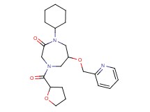 1-cyclohexyl-6-(2-pyridinylmethoxy)-4-(tetrahydro-2-furanylcarbonyl)-1,4-diazepan-2-one