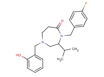 4-(4-fluorobenzyl)-1-(2-hydroxybenzyl)-3-isopropyl-1,4-diazepan-5-one