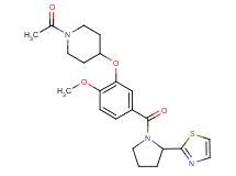 1-acetyl-4-(2-methoxy-5-{[2-(1,3-thiazol-2-yl)-1-pyrrolidinyl]carbonyl}phenoxy)piperidine