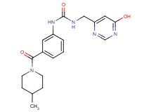 N-[(6-hydroxypyrimidin-4-yl)methyl]-N'-{3-[(4-methylpiperidin-1-yl)carbonyl]phenyl}urea