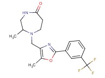 2-methyl-1-({5-methyl-2-[3-(trifluoromethyl)phenyl]-1,3-oxazol-4-yl}methyl)-1,4-diazepan-5-one