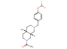 (4aR*,8aR*)-2-acetyl-7-[4-(difluoromethoxy)benzyl]octahydro-2,7-naphthyridin-4a(2H)-ol