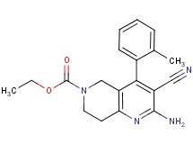 ethyl 2-amino-3-cyano-4-(2-methylphenyl)-7,8-dihydro-1,6-naphthyridine-6(5H)-carboxylate