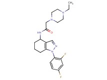 N-[1-(2,4-difluorophenyl)-4,5,6,7-tetrahydro-1H-indazol-4-yl]-2-(4-ethyl-1-piperazinyl)acetamide