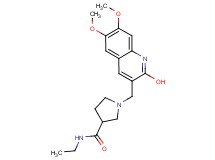N-ethyl-1-[(2-hydroxy-6,7-dimethoxy-3-quinolinyl)methyl]-3-pyrrolidinecarboxamide