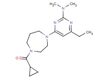 4-[4-(cyclopropylcarbonyl)-1,4-diazepan-1-yl]-6-ethyl-N,N-dimethylpyrimidin-2-amine