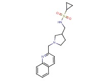 N-{[1-(quinolin-2-ylmethyl)pyrrolidin-3-yl]methyl}cyclopropanesulfonamide