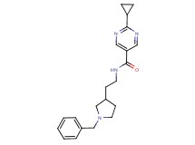 N-[2-(1-benzylpyrrolidin-3-yl)ethyl]-2-cyclopropylpyrimidine-5-carboxamide
