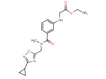 ethyl [(3-{[[(3-cyclopropyl-1,2,4-oxadiazol-5-yl)methyl](methyl)amino]carbonyl}phenyl)amino]acetate