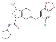 5-[(6-chloro-1,3-benzodioxol-5-yl)methyl]-N-cyclopentyl-1-methyl-4,5,6,7-tetrahydro-1H-pyrazolo[4,3-c]pyridine-3-carboxamide