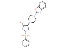 (3S*,4S*)-4-[4-(1,3-benzoxazol-2-yl)-1-piperazinyl]-1-(phenylsulfonyl)-3-pyrrolidinol