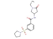 N-(1-ethyl-5-oxopyrrolidin-3-yl)-3-(pyrrolidin-1-ylsulfonyl)benzamide