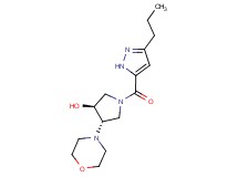 (3S*,4S*)-4-(4-morpholinyl)-1-[(3-propyl-1H-pyrazol-5-yl)carbonyl]-3-pyrrolidinol