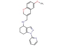 N-[(6-methoxy-2H-chromen-3-yl)methyl]-1-(2-pyridinyl)-4,5,6,7-tetrahydro-1H-indazol-4-amine
