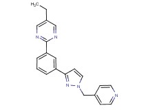 5-ethyl-2-{3-[1-(4-pyridinylmethyl)-1H-pyrazol-3-yl]phenyl}pyrimidine