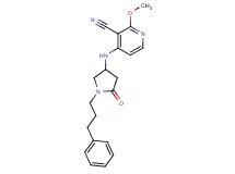 2-methoxy-4-{[5-oxo-1-(3-phenylpropyl)pyrrolidin-3-yl]amino}nicotinonitrile
