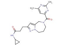 N-cyclopropyl-3-{5-[(2,6-dimethyl-4-pyrimidinyl)carbonyl]-5,6,7,8-tetrahydro-4H-pyrazolo[1,5-a][1,4]diazepin-2-yl}propanamide