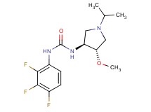 N-[(3S*,4S*)-1-isopropyl-4-methoxypyrrolidin-3-yl]-N'-(2,3,4-trifluorophenyl)urea