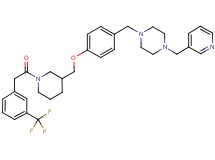 1-(3-pyridinylmethyl)-4-{4-[(1-{[3-(trifluoromethyl)phenyl]acetyl}-3-piperidinyl)methoxy]benzyl}piperazine