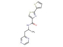 N-[1-methyl-2-(2-pyrazinyl)ethyl]-2-(2-thienyl)-1,3-thiazole-4-carboxamide
