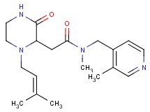 N-methyl-2-[1-(3-methyl-2-buten-1-yl)-3-oxo-2-piperazinyl]-N-[(3-methyl-4-pyridinyl)methyl]acetamide