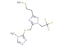 3-[2-(methylthio)ethyl]-5-{[(4-methyl-4H-1,2,4-triazol-3-yl)thio]methyl}-1-(2,2,2-trifluoroethyl)-1H-1,2,4-triazole