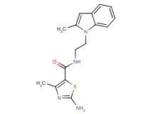 2-amino-4-methyl-N-[2-(2-methyl-1H-indol-1-yl)ethyl]-1,3-thiazole-5-carboxamide