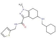 5-[(cyclohexylmethyl)amino]-1-methyl-N-(2-thienylmethyl)-4,5,6,7-tetrahydro-1H-indazole-3-carboxamide