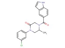 1-(3-chlorophenyl)-4-(1H-indol-5-ylcarbonyl)-5-methyl-2-piperazinone