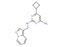 4-cyclobutyl-6-methyl-N-(pyrazolo[1,5-a]pyridin-3-ylmethyl)pyrimidin-2-amine