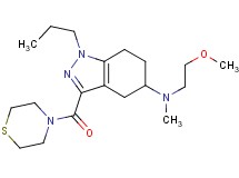 N-(2-methoxyethyl)-N-methyl-1-propyl-3-(4-thiomorpholinylcarbonyl)-4,5,6,7-tetrahydro-1H-indazol-5-amine