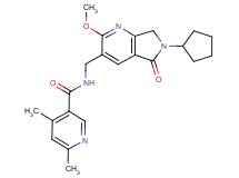 N-[(6-cyclopentyl-2-methoxy-5-oxo-6,7-dihydro-5H-pyrrolo[3,4-b]pyridin-3-yl)methyl]-4,6-dimethylnicotinamide
