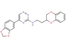 5-(1,3-benzodioxol-5-yl)-N-[2-(2,3-dihydro-1,4-benzodioxin-2-yl)ethyl]-1,2,4-triazin-3-amine