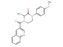 1-(4-methoxyphenyl)-3-methyl-4-(3-quinolinylcarbonyl)-2-piperazinone