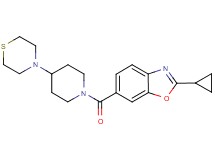 2-cyclopropyl-6-{[4-(4-thiomorpholinyl)-1-piperidinyl]carbonyl}-1,3-benzoxazole
