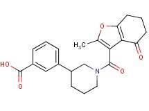 3-{1-[(2-methyl-4-oxo-4,5,6,7-tetrahydro-1-benzofuran-3-yl)carbonyl]piperidin-3-yl}benzoic acid