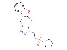 3-({1-[2-(pyrrolidin-1-ylsulfonyl)ethyl]-1H-1,2,3-triazol-4-yl}methyl)-1,3-benzoxazol-2(3H)-one