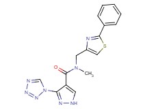 N-methyl-N-[(2-phenyl-1,3-thiazol-4-yl)methyl]-3-(1H-tetrazol-1-yl)-1H-pyrazole-4-carboxamide