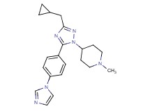 4-{3-(cyclopropylmethyl)-5-[4-(1H-imidazol-1-yl)phenyl]-1H-1,2,4-triazol-1-yl}-1-methylpiperidine