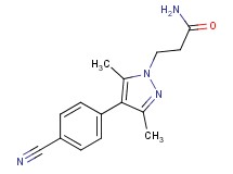 3-[4-(4-cyanophenyl)-3,5-dimethyl-1H-pyrazol-1-yl]propanamide